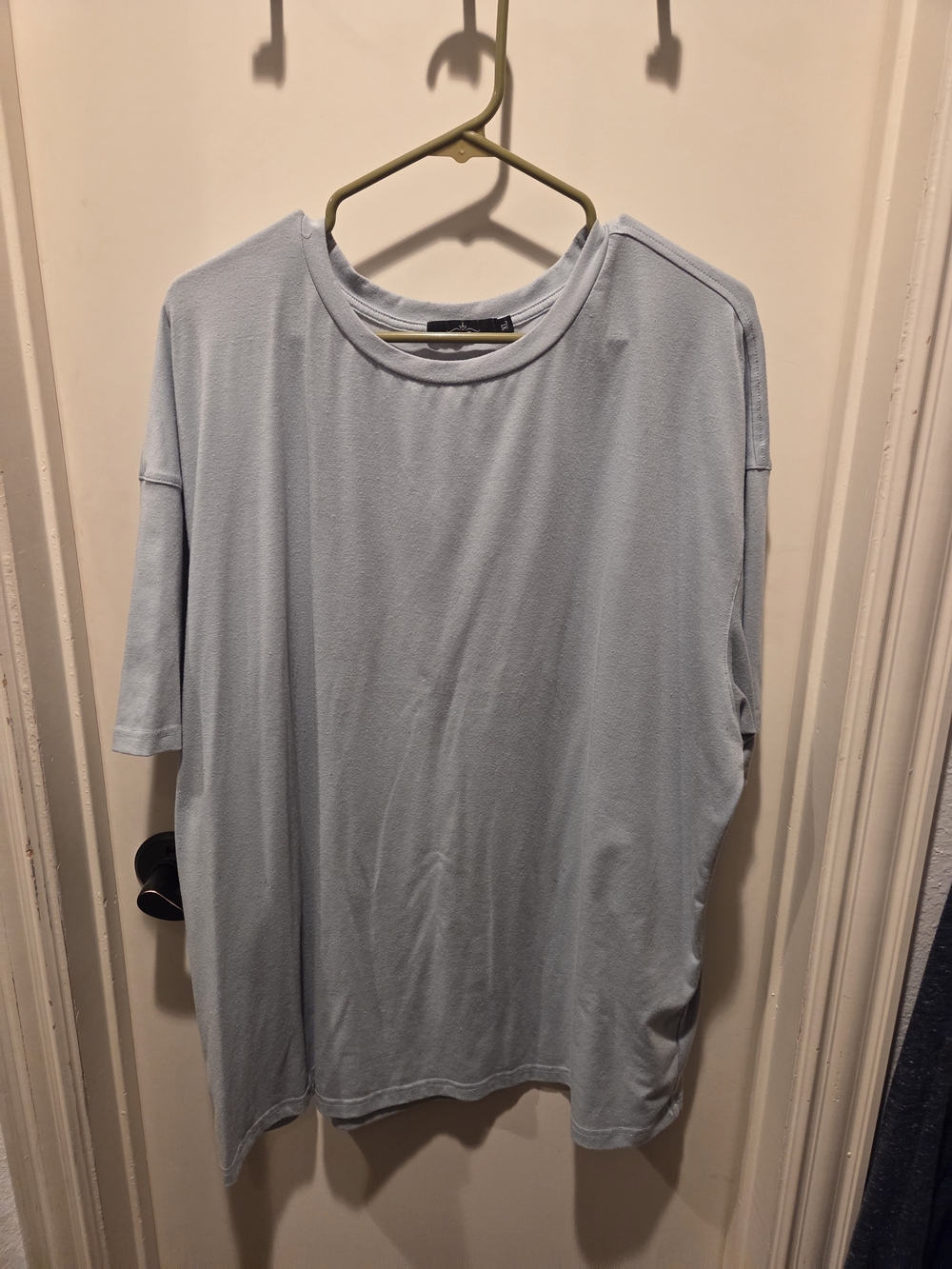 Trendy Queen's Light Blue Crew Neck T-Shirt